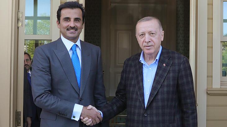 Cumhurbaşkanı Erdoğan Katar Emiri Al Sani ile görüştü