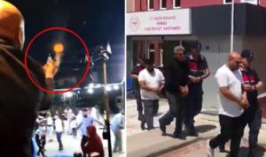 Düğünde rastgele ateş açan 4 kişiyi canlı yayın yakalattı
