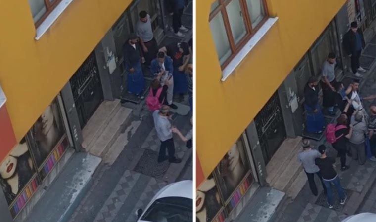 Kadına şiddet uygulayan erkeğe, pazarcılar müdahale etti