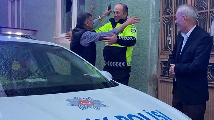 Kaza yapan alkollü sürücüden ilginç hareket! Polise sarılıp bayramlaştı