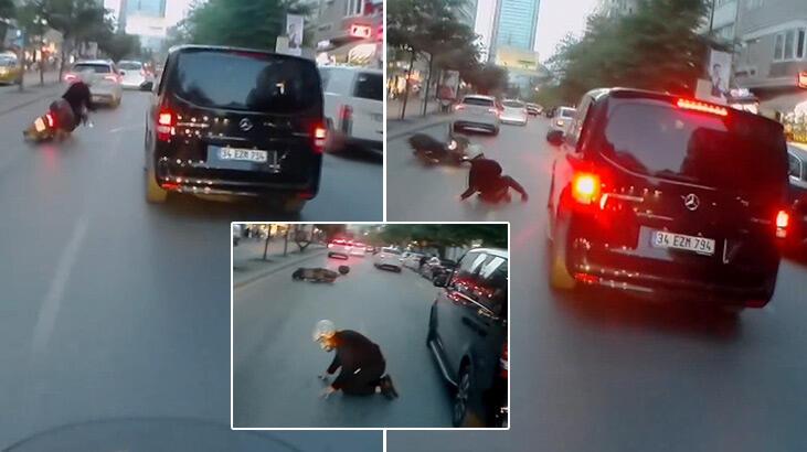 Şişli’de motosikletlilere yağ tuzağı