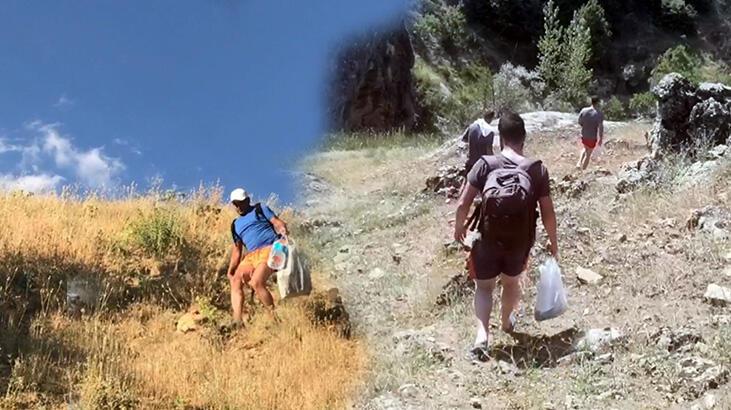‘Gizli Kanyon’da serinlemek için 2 saat yol yürüyorlar
