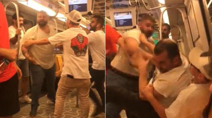 Kadıköy metroda kavga! Yolcular araya girdi