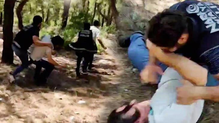Polisten kaçan uyuşturucu tacirleri ormanda yakalandı