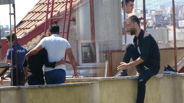 5 katlı apartmanın çatısında intihar girişimi!
