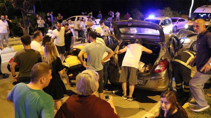 6 kişinin yaralandığı kazada ortalık savaş alanına döndü
