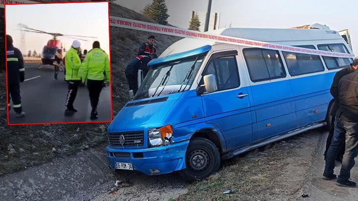 Ankara’da iki servis minibüsü çarpıştı: 25 yaralı
