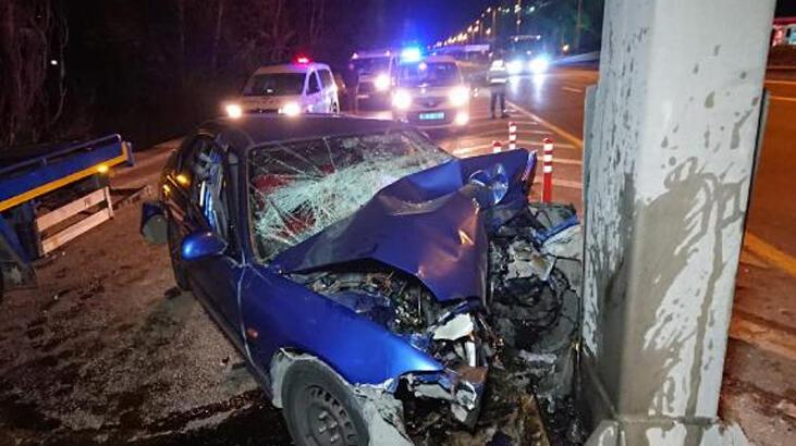 Ankara’da otomobil bariyere çarptı! 1 ölü, 1 yaralı
