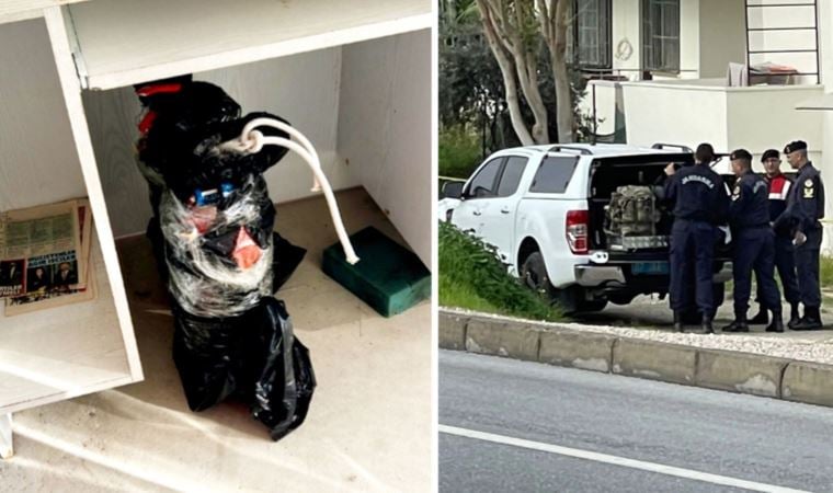 Antalya’da bir evin garajına ‘EYP’ bırakıldı