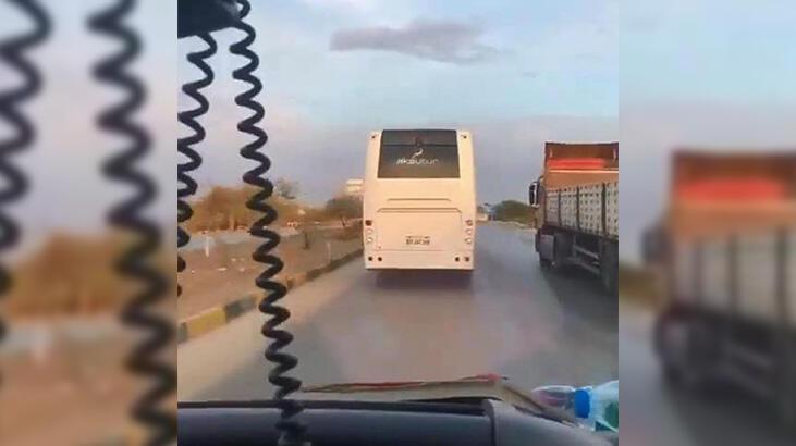 Antalya’da tur midibüsü şoförü ambulansa yol vermedi!