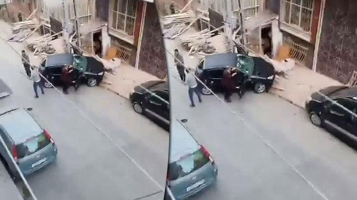 Aracıyla geçerken taciz etti! Sokak ortasında kalaslarla dövüldü
