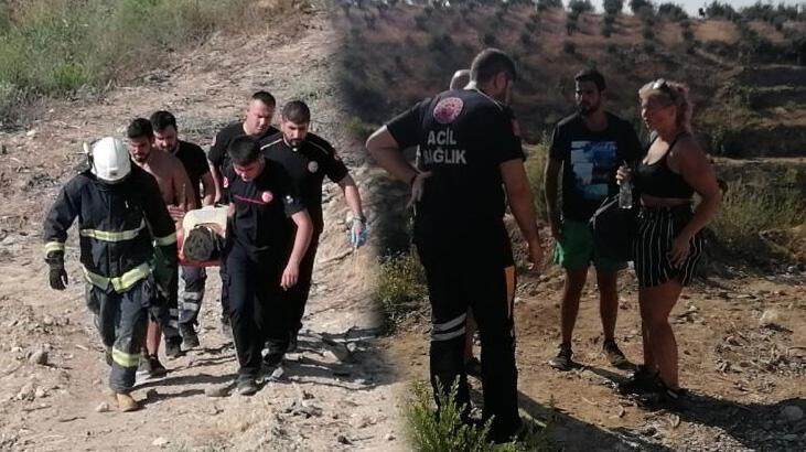 ATV turu çıkan turist kadın 50 metreden düştü! Eşi ağaca takılı kaldı