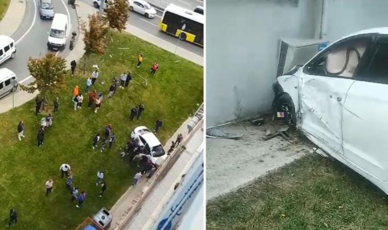 Avcılar’da feci kaza: Şarampole yuvarlanıp duvara çarptı…