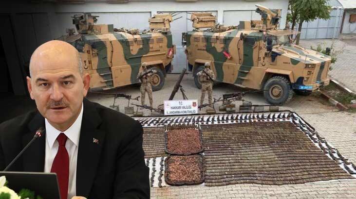 Bakan Soylu paylaştı! Hakkari’de 138 bin 300 mühimmat ele geçirildi