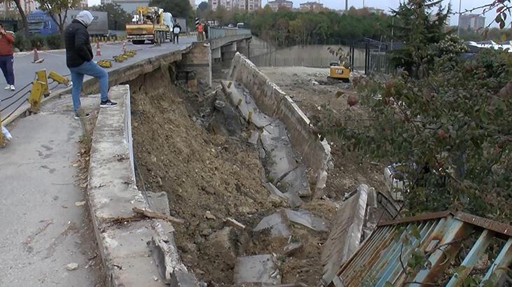 Bakırköy’de inşaat alanında istinat duvarı çöktü