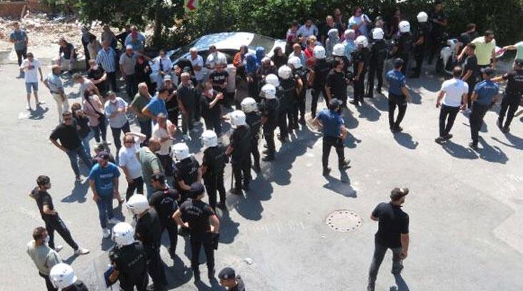 Beykoz’da olaylı yıkım