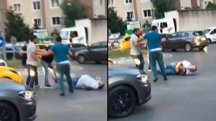 Beylikdüzü’nde sürücülerin yumruklu yol verme kavgası