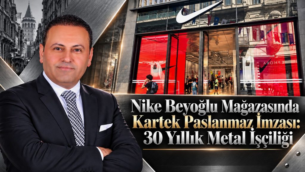 Nike Beyoğlu Mağazasında Kartek Paslanmaz İmzası: 30 Yıllık Metal İşçiliği