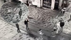Beyoğlu’nda bir kişinin öldüğü çatışma öncesi yaşanan kavganın güvenlik kamerası görüntüsü