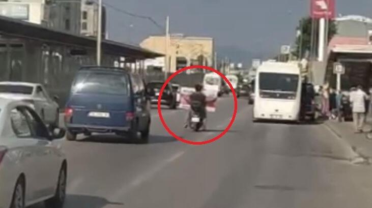 Bursa’da trafikte yaşanan tehlike anlar!