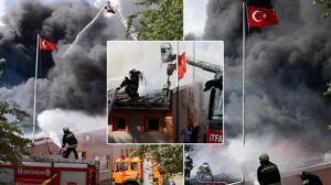 Canları pahasına bayrağı yanmaktan kurtardılar