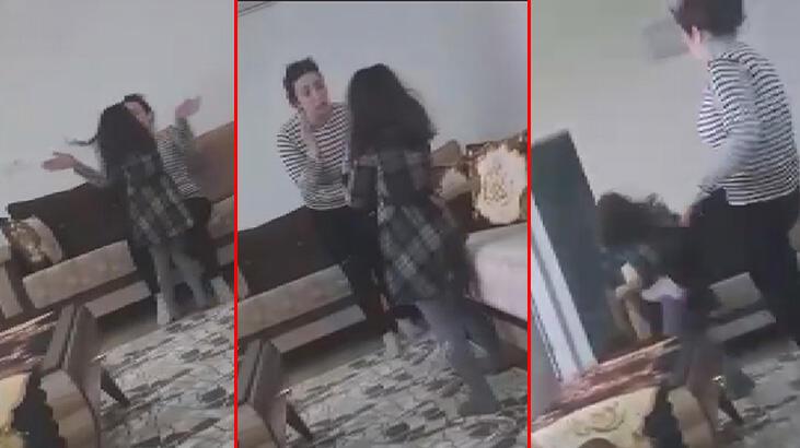 Çocuklarını döven karısını gizlice çekip polise koştu