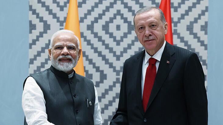 Cumhurbaşkanı Erdoğan, Hindistan Başbakanı Modi ile görüştü