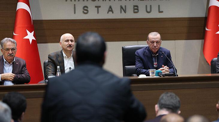 Cumhurbaşkanı Erdoğan, minibüs odaları başkanları ve şoförler ile buluştu