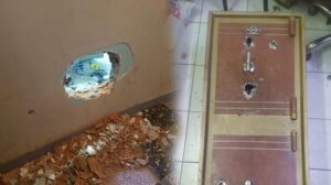 Diyarbakır’da hırsızlar önce duvarı, sonra çelik kasayı deldi