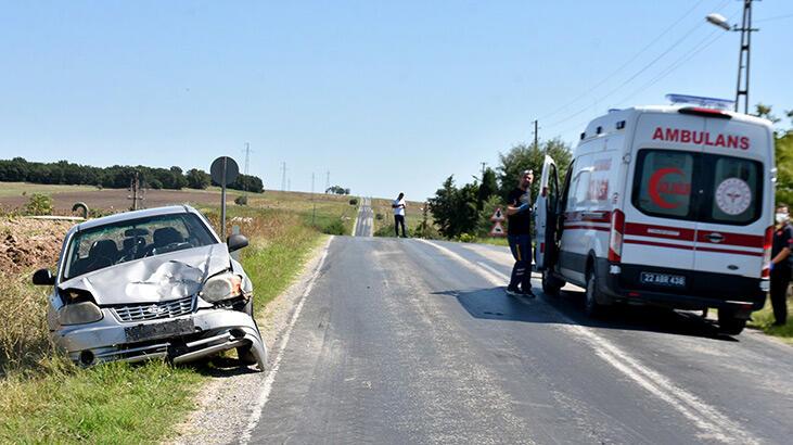 Edirne’de otomobiller çarpıştı: 4 yaralı
