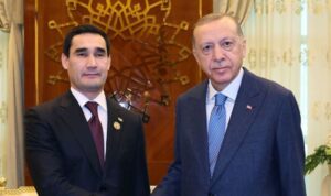 Erdoğan, Türkmenistan Devlet Başkanı Berdimuhammedov ile bir araya geldi