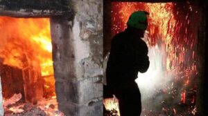 Erzurum’da iki kardeşe ait 2 ev ve 2 ahır yangında kül oldu