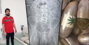 Fas’tan Türkiye’ye yutarak getirdi! 1,5 kilo esrarı kokusu ele verdi