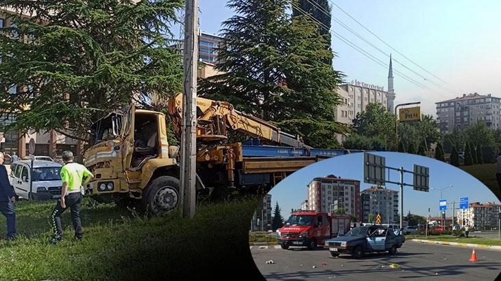 Freni boşalan vinç dehşet saçtı: 1 ölü, 1 yaralı