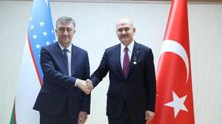 İçişleri Bakanı Soylu, Özbekistanlı mevkidaşıyla görüştü
