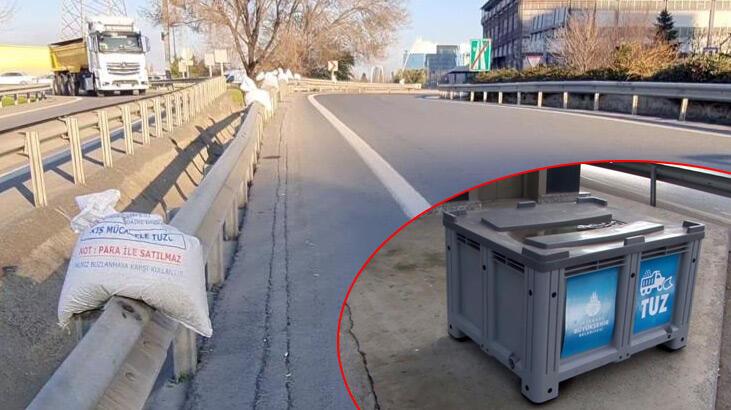 İstanbul’da kar yağışına hazırlık! Çuvallarla tuz bırakıldı