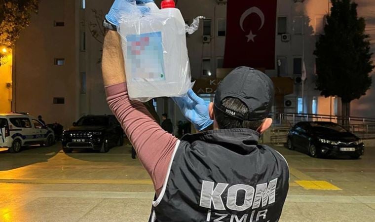 İzmir’de sahte etil alkol operasyonu: 1 tutuklama