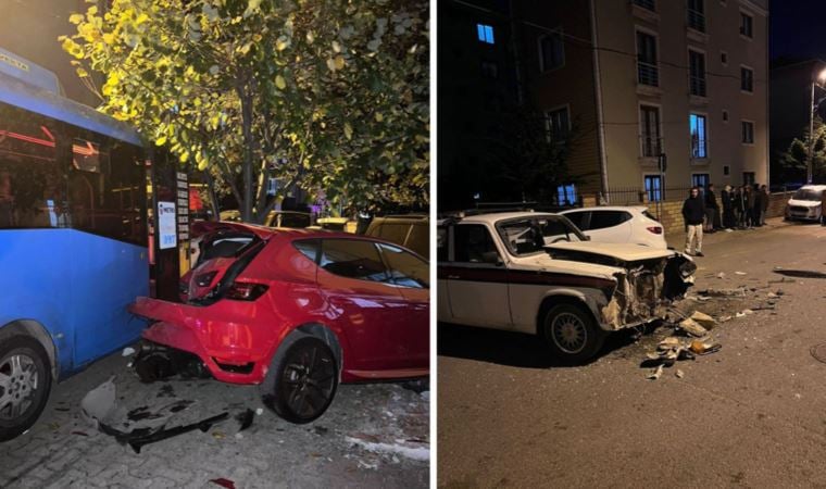 Kartal’da yolcu minibüsü ortalığı birbirine kattı