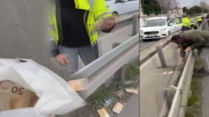 Kuryenin düşürdüğü 150 bin euro yola saçıldı! 85 bin euro kayıp