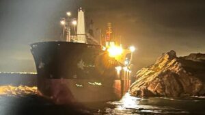 Marmara Denizi’nde tahıl gemisi karaya oturdu