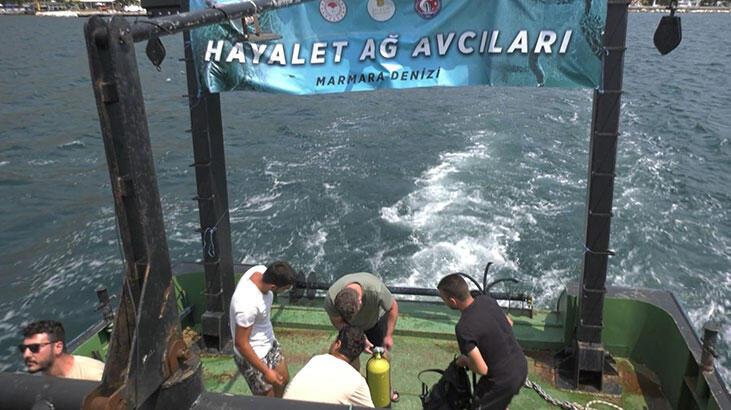 Marmara’dan 2 futbol sahası büyüklüğünde hayalet ağ çıkarıldı