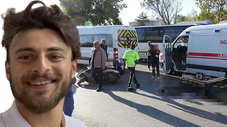 Motosikletle okul servisinin altında kalan Mustafa öldü