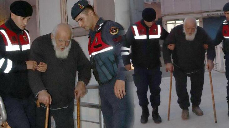 Oğlunu öldüren 95 yaşındaki baba tutuklandı; çift bastonla yürüdü
