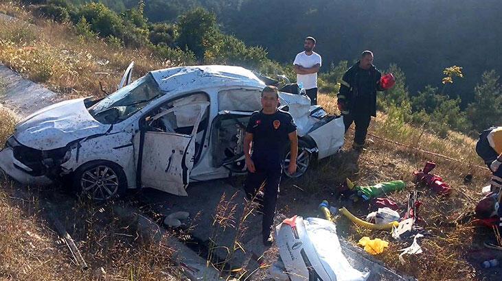 Otomobil şarampole yuvarlandı: Aynı aileden 3’ü ağır 5 yaralı