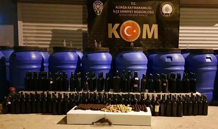 Polis harekete geçti, İzmir’de 4 ton sahte şarap ele geçirildi