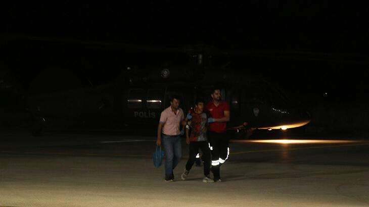Polis helikopteri ameliyat olması gereken Muhammed için havalandı