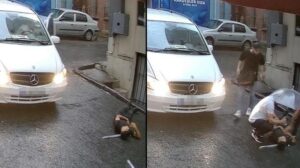 Şemsiye satmak istedi, ölümden döndü