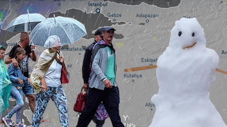 Son dakika… 39 il için ‘sarı’ uyarı! Batı’da sel, Doğu’da kar var