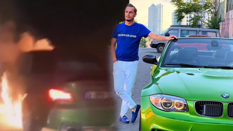Sosyal medya fenomeninin aracı küle döndü