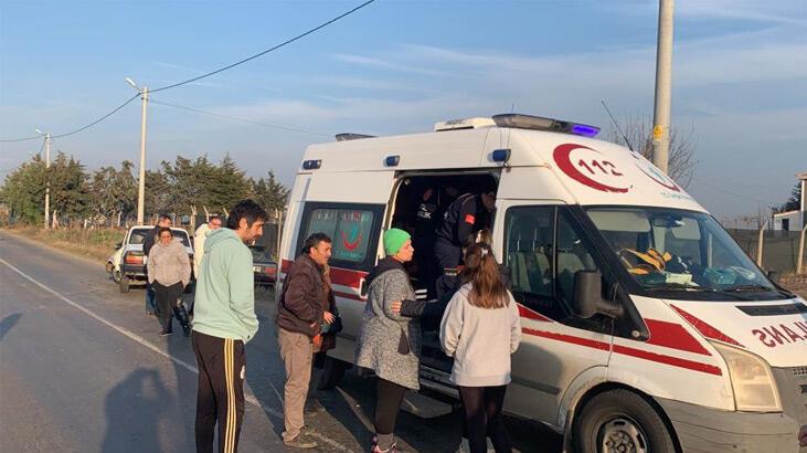 Tekirdağ’da 2 otomobilin çarpışması sonucu 3 kişinin yaralandığı feci kaza kamerada